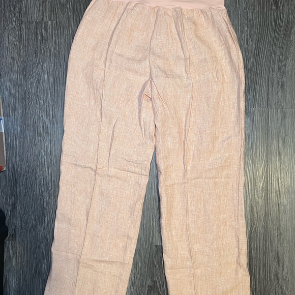 Orange Linen Wide-Leg Pants - Picture 6 of 13